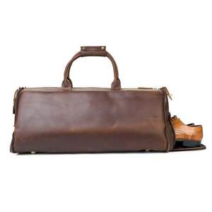 Nuevo bolso de viaje informal para hombre de cuero genuino, impermeable, en oferta en línea a bajo precio. - Product Image 6