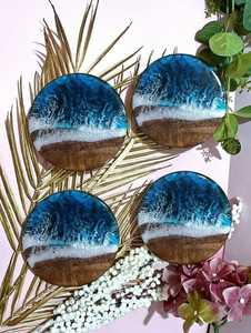 High Quality Epoxy Resin Tea Coaster <b>Set</b> Personalized For <b>Breakfast</b> Tea Coffee Drinkware Mats And Pads Placemat At Best Price - Product Image 1