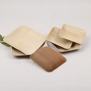 100% plaques rectangulaires jetables de qualité alimentaire biodégradables compostables écologiques Areca Palm Plant 6-10 pouces emballage indien - Product Image 1