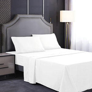 Parure de lit personnalisée en coton, rayures 3 cm, unie, pour hôtel, drap plat, drap-housse, housse de couette - Product Image 2