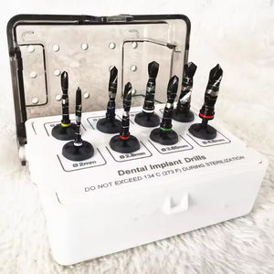 SURGICAL <b>INSTRUMENTS</b> <b>Electric</b> Set Dental Implant Conical Drills Stainless Steel Black Coated Surgical Implantology - Product Image 1