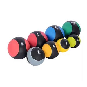 Ballons de médecine ronds multicolores en cuir synthétique, coque rembourrée, coutures renforcées, noyau ferme, pour entraînement de fitness - Product Image 2