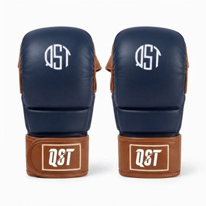 Gants d'entraînement de boxe QST en cuir PU, gants de sparring professionnels, équipement d'entraînement d'arts martiaux, rembourrage respirant avec velcro - Product Image 3