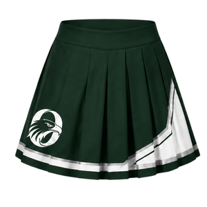 Dark Green <b>White</b> Sublimated Cheer <b>Long</b> Sleeve Uniform Set Pleated <b>Skirt</b> Athletic Team Sportswear Training Practice Performance - Product Image 6