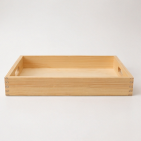 Plateau de rangement rectangulaire en bois, design minimaliste, multifonctionnel, accessoire de table de cuisine intérieur - Product Image 4