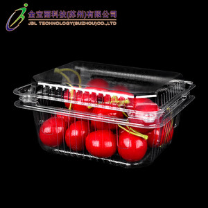 Cubierta rectangular de plástico para fruta de compañía, contenedor de embalaje transparente de 150x125x75mm, tapa de bloqueo, modelo-40, <span class=keywords><strong>600</strong></span> Uds./cartón - Product Image 2