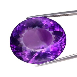 Pierre précieuse d'améthyste violette naturelle, taille ovale, pierre d'améthyste non montée pour la création de bijoux, conception de bagues, pendentifs et colliers - Product Image 6