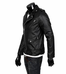 Blouson Moto Unisexe en Cuir PU Imperméable Hiver Col Rabattu Manches Courtes Couleur Unie Fermeture Éclair Coupe Slim Haute Qualité - Product Image 5