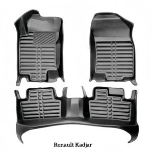 BORNSLLER Tapis de sol de voiture en cuir 5D sur mesure de luxe, épaisseur 5 mm, écologiques, antidérapants, noirs, pour Renault Captur 2 2020-<span class=keywords><strong>2023</strong></span> - Product Image 2