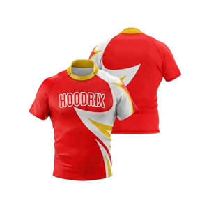 Maillot de rugby personnalisé avec appliqué en twill, construction renforcée, tissu durable pour équipes sérieuses, Hoodrix Apparel - Product Image 1