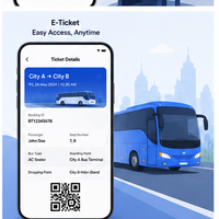 Aplicación Móvil Inteligente para Reserva de Boletos de Autobús, Disponibilidad de Asientos en Tiempo Real, Seguimiento de Rutas, Reserva de Viajes, Multi-idioma, MAC/Linux