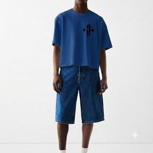 Camiseta Extra Grande de Primera Calidad para Hombre, 100% Algodón, con Logotipo Personalizado Serigrafiado, Color Azul Marino, de Secado Rápido y Cuello Redondo - Product Image 2
