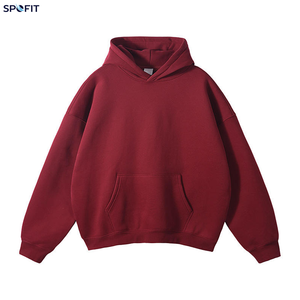 Sweat-shirts épais en coton de haute qualité, unis, lourds, surdimensionnés, personnalisables, sans cordon, grandes tailles, pour hommes, sans cordon, unisexe - Product Image 3