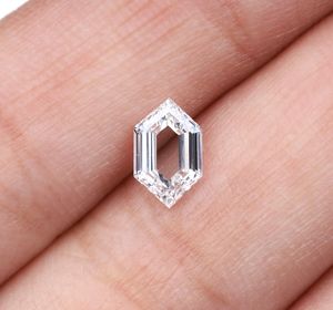Bague en diamant poli de haute qualité, certifiée IGI, en vrac, 1CT 3CT, taille hexagonale rose, cultivé en laboratoire, couleur E, clarté VS1 - Product Image 1