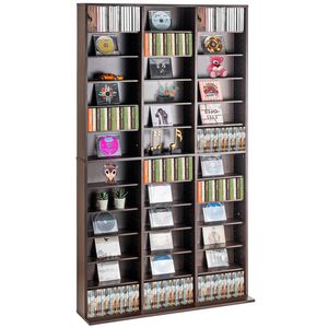 Mobiletto portaoggetti regolabile per DVD e CD fino a 1080 pezzi, organizza musica, film, videogiochi - per soggiorno - Product Image 3