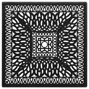 Medium Decorative Inlays Black Cast <b>Aluminum</b> Outdoor <b>Table</b> for Garden Use - Product Image 3