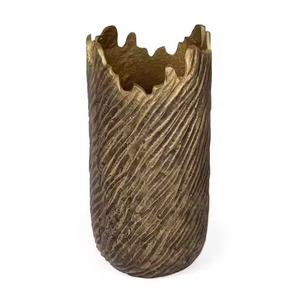 Jarrón de Piso con Diseño de Coral, Jarrón Alto de Aluminio Color Dorado para Decoración de Bodas, Entrada, Hogar y Jardín - Product Image 4