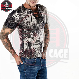 Camisetas Tie Dye para Hombre, Cuello en V, Tela Suave al Tacto, Alta Calidad, Servicio OEM, Personalizadas, Nueva Llegada, Buena Venta - Product Image 5