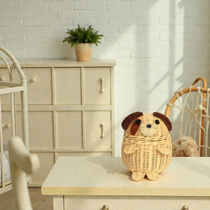 Cesta de Almacenamiento Tejida a Mano para Perros y Cachorros, con Tapa, para el Hogar, Hotel, Guardería, Sala de Juegos para Niños, Decoración de Habitaciones - Product Image 6