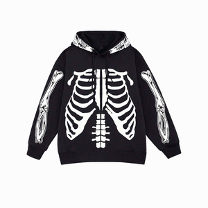 Sudadera con Capucha Oversize Bordada con Gráficos para Hombre y Mujer, Estilo Urbano, Forro Polar, Estilo Harajuku, Invierno, Unisex, Casual, 100% Algodón - Product Image 1