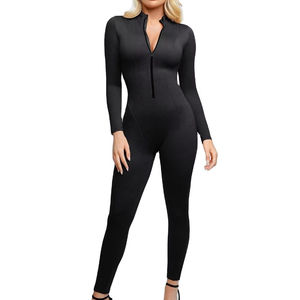 Traje de Yoga Deportivo Transpirable con Cierre para Niñas, Mono Corto de Fitness, Spandex/Nailon - Product Image 1