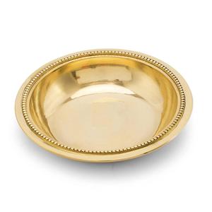 ชามฮัลวาทองเหลืองแท้แบบดั้งเดิมสำหรับเสิร์ฟขนมหวาน ของหวาน ภาชนะทองเหลืองทำมือสำหรับบนโต๊ะอาหาร - Product Image 1