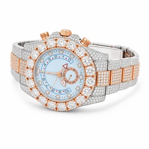 Luxury Women's Stainless Steel Diamond Watch Analog Quartz <b>Chronograph</b> Bracelet Round Case - Product Image 3