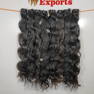 100% brut non transformé vierge couleur naturelle soyeuse Bodywave cuticule aligné Remy Extensions de cheveux Indian Temple Source vague naturelle - Product Image 1