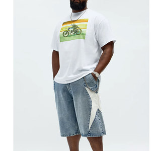 Shorts cargo en jean pour hommes, personnalisés, avec cordon de serrage, poches en maille, tricoté uni, délavé, style décontracté, fabriqués au Pakistan - Product Image 4
