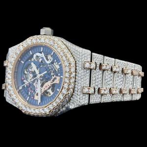 Reloj de Diseñador para Hombre, Estilo Hip Hop, Completamente Adornado con Diamantes de Moissanita y Cuarzo, Colección de Lujo de Marca - Product Image 4