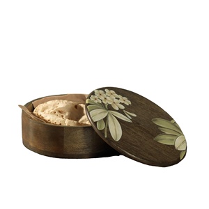Premium Handcrafted Solid Wood Casserole with Kitchen Lid High Quality Great Craftsmanship <b>for</b> Roti Perfect Pot Gift - Product Image 1
