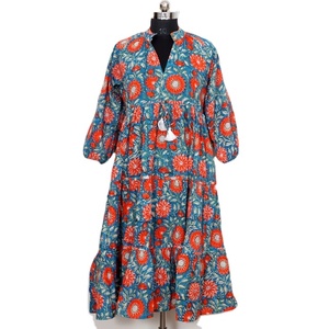 chinese dress ladies Women Latest Traditional Indian Cotton Black Dresses Online – Nakh Clothing main image 0