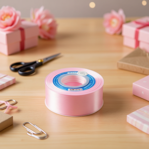 ริบบิ้นผ้าซาตินอิลัน 5.0 ซม. 25 หลา สีชมพู D-06 - Product Image 2