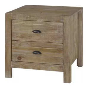 Mesitas de noche de color de madera natural, dos cajones, muebles convertibles y duraderos, muebles de calidad superior - Product Image 2