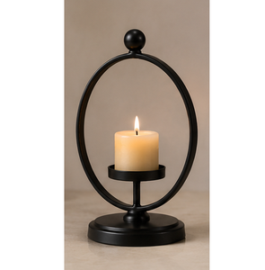 Home Decorative <b>Metal</b> <b>Candle</b> Stand New Design <b>Black</b> Colored <b>Metal</b> Crafted <b>Candle</b> <b>Holder</b> For Wedding and Event Decoration - Product Image 1