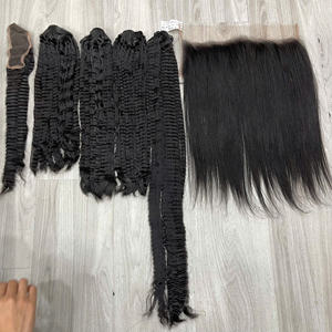 ไม่พันกัน ไม่หลุดร่วง ผมต่อแบบสตีมคิงค์กี้เมชชีนวีฟ 100% ผมแท้เวียดนาม สีดำ - Product Image 1