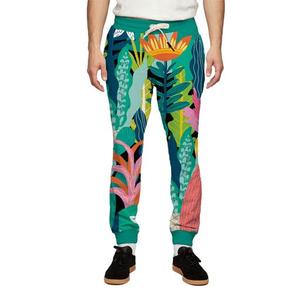 Pantalon de survêtement noir pour homme, imprimé par sublimation, motif flamme, taille élastique avec cordon de serrage, joggers décontractés en polyester mi-lourd - Product Image 4