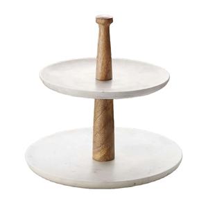 2 Tier Cake and Dessert Stand for Serving Cake & Pastries Stand Hotel Ware Cake Kitchen <b>Tool</b> - Product Image 1