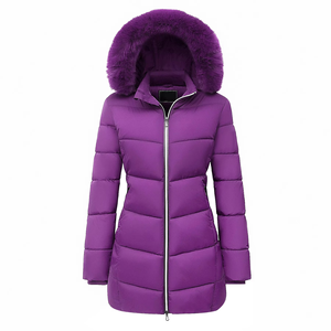 Unisex Stand Collar Puffer <b>Jacket</b> Windproof Zipper Casual Winter Coat Solid Olive <b>Brown</b> Front Logo Quick Dry Fleece Lining Nylon - Product Image 6