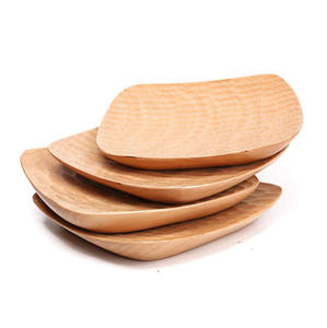 Handmade Natural Wood Round <b>Plates</b> Modern Design Engraved Eco-Friendly & <b>Disposable</b> for Dining Kitchen Business Gifts - Product Image 6