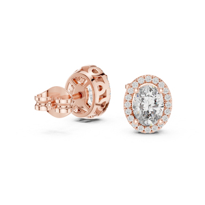 ต่างหูเพชรรูปไข่เคลือบทองคำ 1.2 กะรัต ได้รับการรับรองจาก IGI หรูหราสำหรับผู้หญิง |   คอลเลคชั่นเจ้าสาว |   เพชรที่เพิ่งเพาะเลี้ยง - Product Image 6