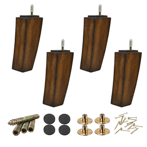 Tapered Solid Wood Furniture Legs with Bolt <b>Sofa</b> Cabinet Feet Replacement Strong Durable Easy Install - Product Image 5