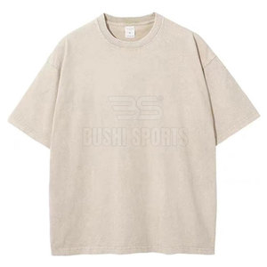 Vente directe d'usine : T-shirts pour hommes effet délavé, légers, grandes tailles, en promotion - Product Image 5
