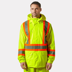 High Visibility Workwear Construction Reflective Security Jackets Softshell Safety Worker <b>Waterproof</b> Jackets - Product Image 3