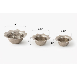Silver Shiny Brass Made Silver Finishing Fruit Gravy Salad Serving Bowl Hot Sale Bowl for <b>Table</b> and All <b>Occasions</b> to the Title - Product Image 1