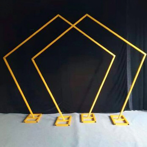 Set of 2 <b>Backdrop</b> <b>Stand</b> Metal Using Floor Golden Wedding Decoration Arch Wedding Outdoor Scene Decoration Flowers - Product Image 1