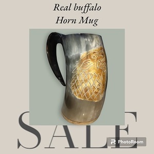 Jarra de acero inoxidable vikingo de la mejor calidad, mango ecológico para tazas para vino, café, té, agua para fiestas, restaurantes, viajes - Product Image 3