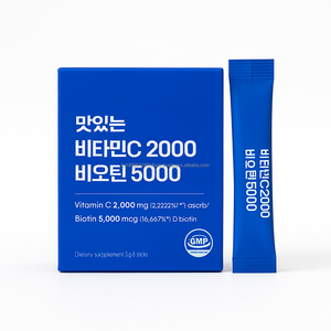 Vitamina C 2000 Biotina 5000 Suplemento en polvo Stick 60 sobres OEM Corea - Product Image 1
