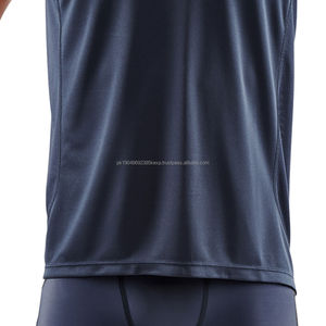 Débardeur de sport pour homme avec logo personnalisé, couleur unie, respirant en mesh, sans manches, débardeur de sport, débardeur d'entraînement - Product Image 2