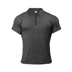 Cremallera de Estilo Vintage Personalizada para Camisas de Hombre con Estampado de Leopardo, Ajuste Delgado, Tela de Poliéster, Mangas Cortas, Fitness - Product Image 1